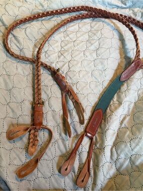 Vintage Polo Ralph Lauren Leather Braided Suspenders Braces Made In England